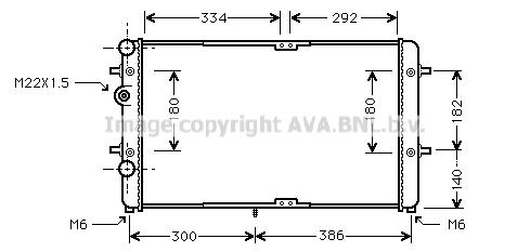 AVA VN2180 Радіатор, система охолодження двигуна VN2180: Приваблива ціна - Купити у Польщі на 2407.PL!