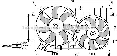 AVA VN7528 Fan, radiator VN7528: Buy near me in Poland at 2407.PL - Good price!