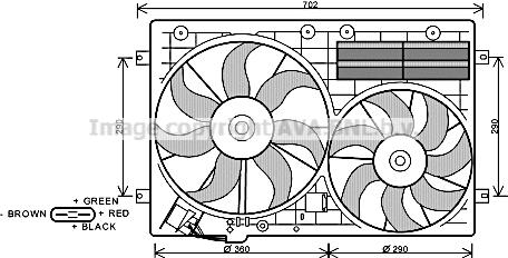 AVA VN7529 Fan, radiator VN7529: Buy near me in Poland at 2407.PL - Good price!