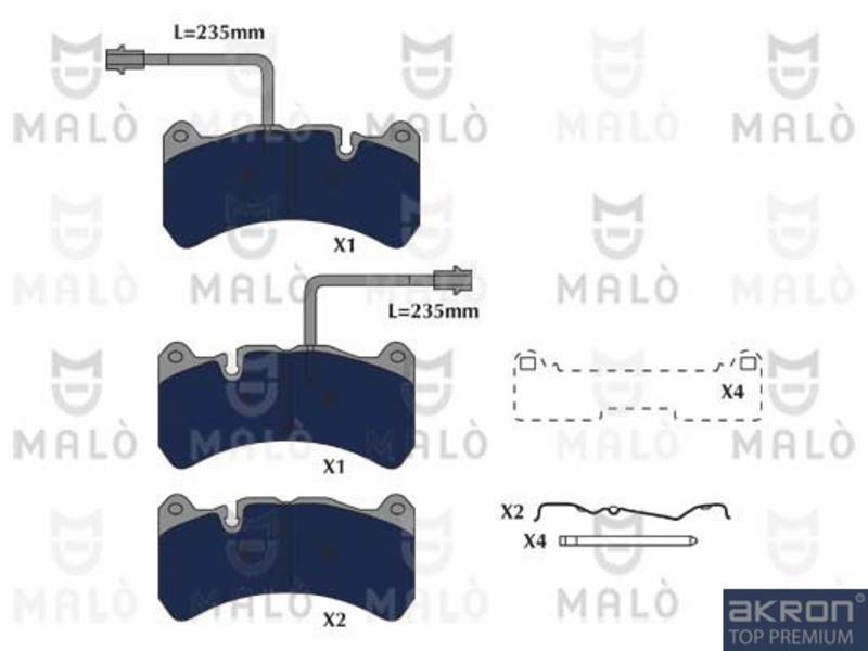 Malo 1051342 Brake Pad Set, disc brake 1051342: Buy near me in Poland at 2407.PL - Good price!