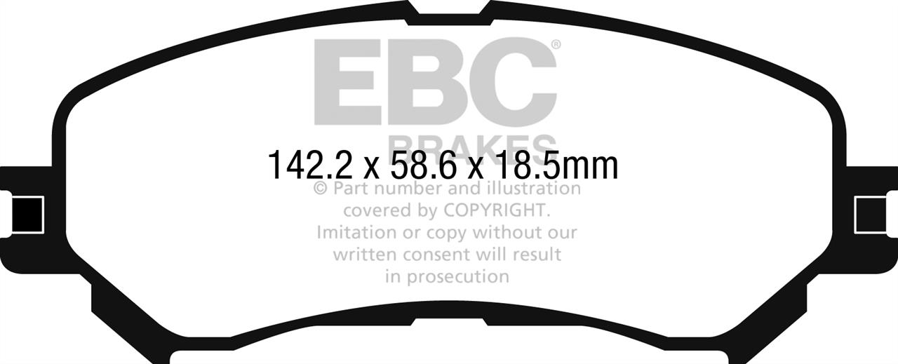 EBC DPX2272 Brake Pad Set, disc brake DPX2272: Buy near me in Poland at 2407.PL - Good price!