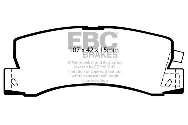 EBC DP628 Brake Pad Set, disc brake DP628: Buy near me in Poland at 2407.PL - Good price!