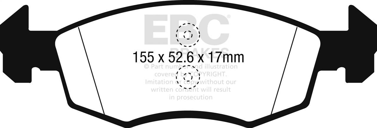 EBC DPX2241 Brake Pad Set, disc brake DPX2241: Buy near me in Poland at 2407.PL - Good price!