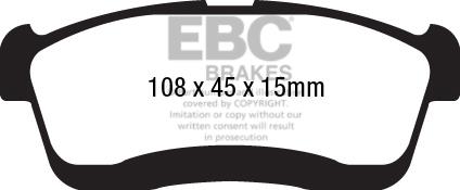 EBC DPX2238 Brake Pad Set, disc brake DPX2238: Buy near me in Poland at 2407.PL - Good price!