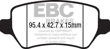 EBC DPX2233 Brake Pad Set, disc brake DPX2233: Buy near me in Poland at 2407.PL - Good price!