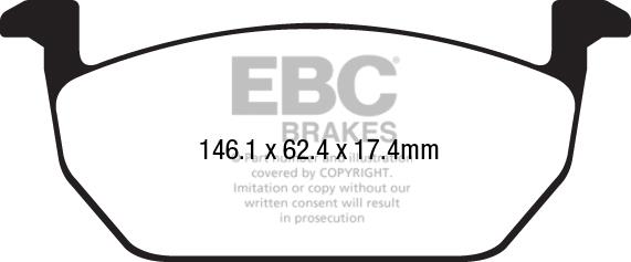 EBC DPX2225 Brake Pad Set, disc brake DPX2225: Buy near me in Poland at 2407.PL - Good price!