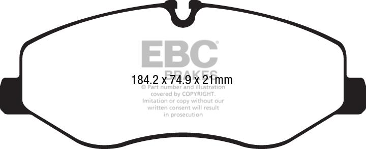 EBC DPX2223 Тормозные колодки дисковые, комплект DPX2223: Отличная цена - Купить в Польше на 2407.PL!
