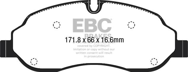 EBC DPX2221 Тормозные колодки дисковые, комплект DPX2221: Отличная цена - Купить в Польше на 2407.PL!