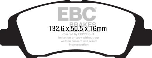 EBC DPX2218 Brake Pad Set, disc brake DPX2218: Buy near me in Poland at 2407.PL - Good price!
