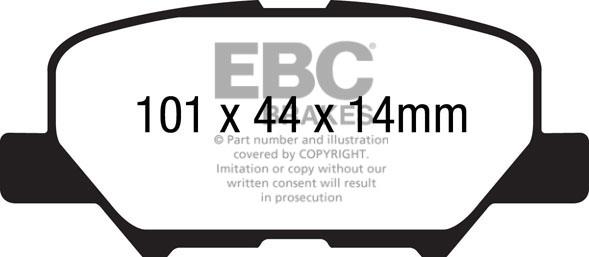 EBC DPX2171 Brake Pad Set, disc brake DPX2171: Buy near me in Poland at 2407.PL - Good price!