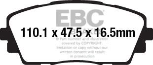 EBC DPX2163 Гальмівні колодки, комплект DPX2163: Приваблива ціна - Купити у Польщі на 2407.PL!