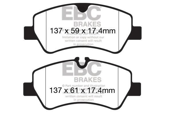 EBC DPX2152 Тормозные колодки дисковые, комплект DPX2152: Отличная цена - Купить в Польше на 2407.PL!