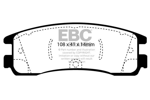 EBC DP1122 Brake Pad Set, disc brake DP1122: Buy near me in Poland at 2407.PL - Good price!