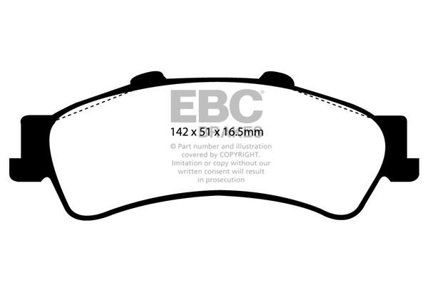 EBC DP1630 Brake Pad Set, disc brake DP1630: Buy near me in Poland at 2407.PL - Good price!
