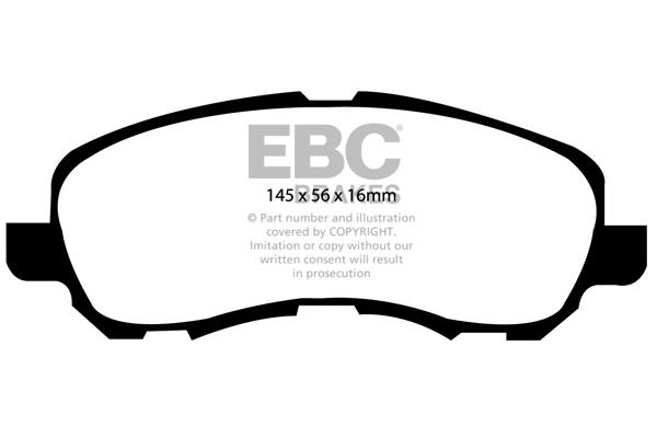 EBC DP1614 Brake Pad Set, disc brake DP1614: Buy near me in Poland at 2407.PL - Good price!