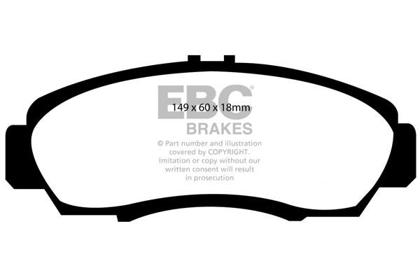 EBC DP1610 Brake Pad Set, disc brake DP1610: Buy near me in Poland at 2407.PL - Good price!