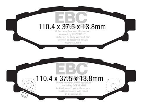 EBC DP1584 Brake Pad Set, disc brake DP1584: Buy near me in Poland at 2407.PL - Good price!