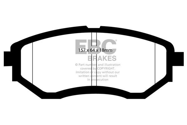 EBC DP1583 Brake Pad Set, disc brake DP1583: Buy near me in Poland at 2407.PL - Good price!