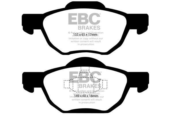EBC DP1525 Brake Pad Set, disc brake DP1525: Buy near me at 2407.PL in Poland at an Affordable price!