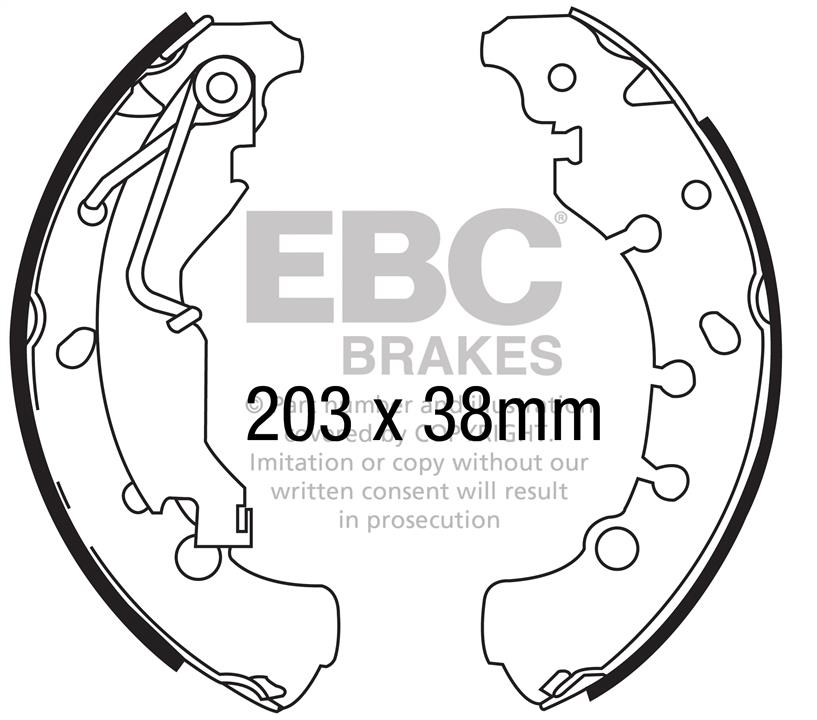 EBC 6700 Brake shoe set 6700: Buy near me in Poland at 2407.PL - Good price!