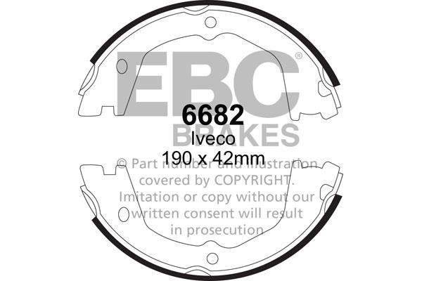 EBC 6682 Колодки тормозные барабанные, комплект 6682: Отличная цена - Купить в Польше на 2407.PL!