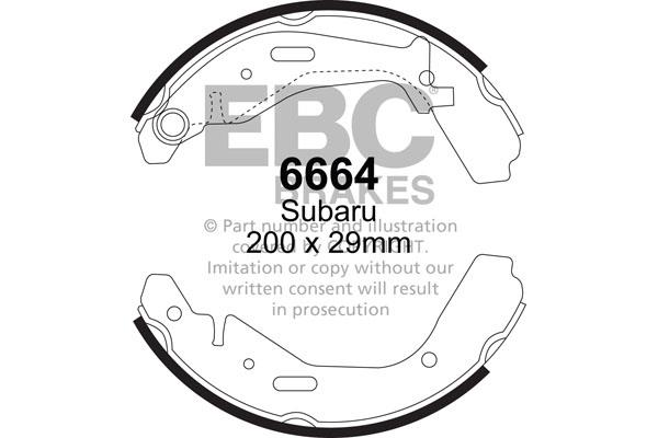 EBC 6664 Brake shoe set 6664: Buy near me in Poland at 2407.PL - Good price!