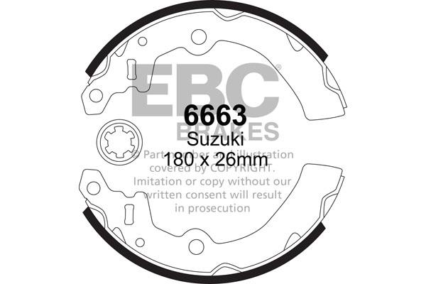 EBC 6663 Brake shoe set 6663: Buy near me in Poland at 2407.PL - Good price!