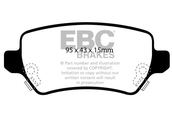 EBC DP1447 Brake Pad Set, disc brake DP1447: Buy near me in Poland at 2407.PL - Good price!