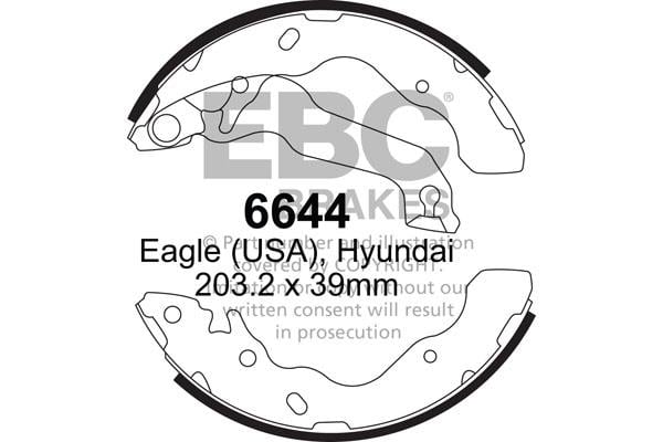 EBC 6644 Колодки тормозные барабанные, комплект 6644: Отличная цена - Купить в Польше на 2407.PL!