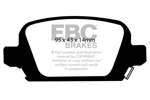 EBC DP1410 Brake Pad Set, disc brake DP1410: Buy near me at 2407.PL in Poland at an Affordable price!
