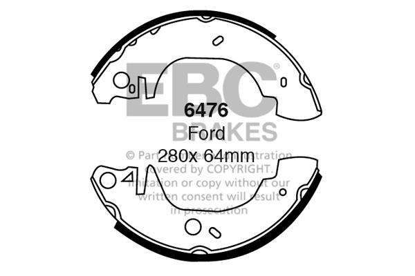 EBC 6476 Brake shoe set 6476: Buy near me in Poland at 2407.PL - Good price!