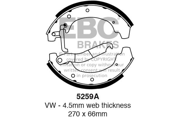 EBC 5259A Brake shoe set 5259A: Buy near me in Poland at 2407.PL - Good price!