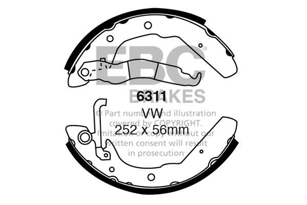 EBC 6311 Brake shoe set 6311: Buy near me in Poland at 2407.PL - Good price!