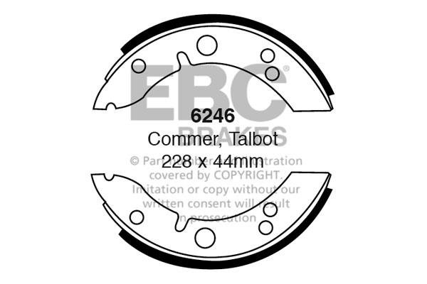 EBC 6246 Колодки тормозные барабанные, комплект 6246: Отличная цена - Купить в Польше на 2407.PL!