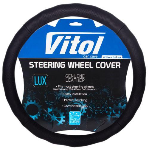 Vitol 396  L Steering wheel cover black, perforated leather L (39-41cm) 396L: Buy near me in Poland at 2407.PL - Good price!