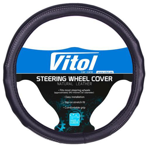 Vitol BB 1403005 BK M Steering wheel cover Black M (37-39 cm) BB1403005BKM: Buy near me in Poland at 2407.PL - Good price!