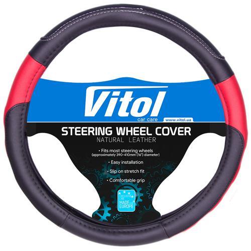 Vitol U 1402004 BK/RD  M Steering wheel cover black/red M (37-39cm) U1402004BKRDM: Buy near me in Poland at 2407.PL - Good price!