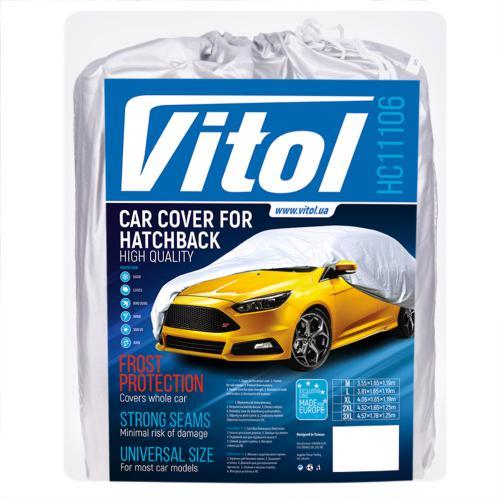 Vitol HC11106 3XL_ARCH Car cover 3XL Hatchback grey Polyester 457x165x125 HC111063XLARCH: Buy near me in Poland at 2407.PL - Good price!