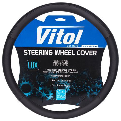 Vitol 2040 L Steering wheel cover black, perforated leather L (39-41cm) 2040L: Buy near me in Poland at 2407.PL - Good price!
