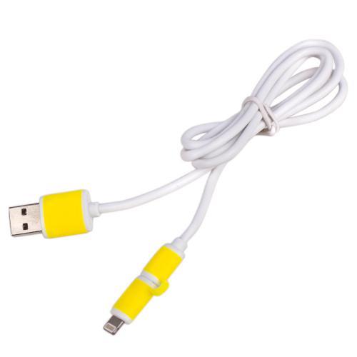 Pulso CP-001Y Cable PULSO USB - Micro USB/Apple 1m yellow (round) CP001Y: Buy near me in Poland at 2407.PL - Good price!