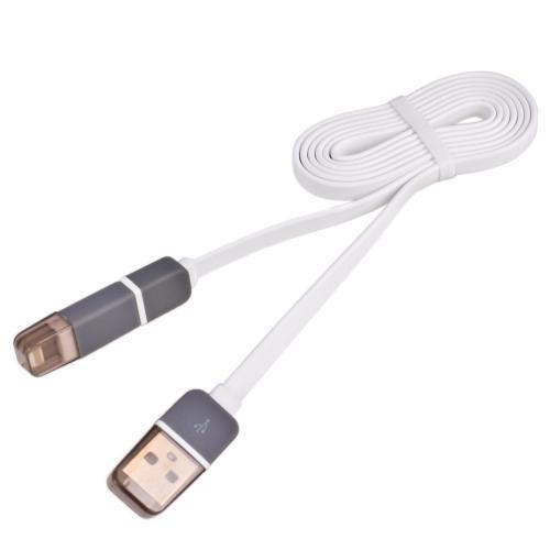 Pulso CP-002W Cable PULSO USB - Micro USB/Apple 1m white (flat) CP002W: Buy near me in Poland at 2407.PL - Good price!