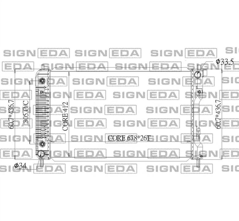 Signeda RA13103A Radiator, engine cooling RA13103A: Buy near me in Poland at 2407.PL - Good price!