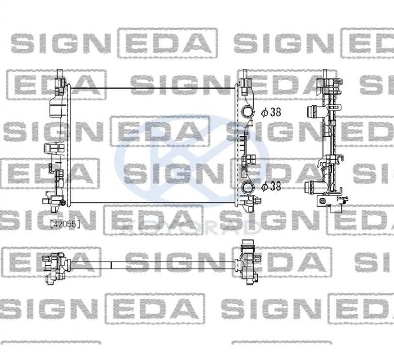 Signeda RA13533Q Radiator, engine cooling RA13533Q: Buy near me at 2407.PL in Poland at an Affordable price!
