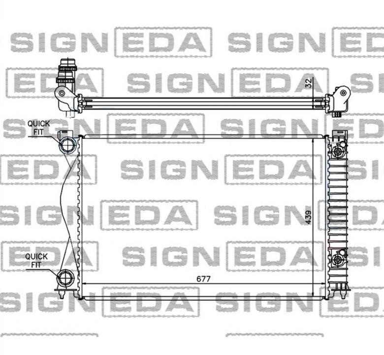 Signeda RA60237Q Радіатор охолодження двигуна RA60237Q: Приваблива ціна - Купити у Польщі на 2407.PL!