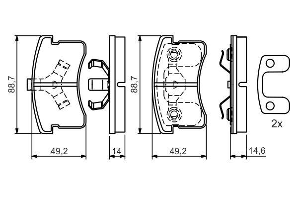 Bosch Klocki hamulcowe, zestaw – cena 141 PLN