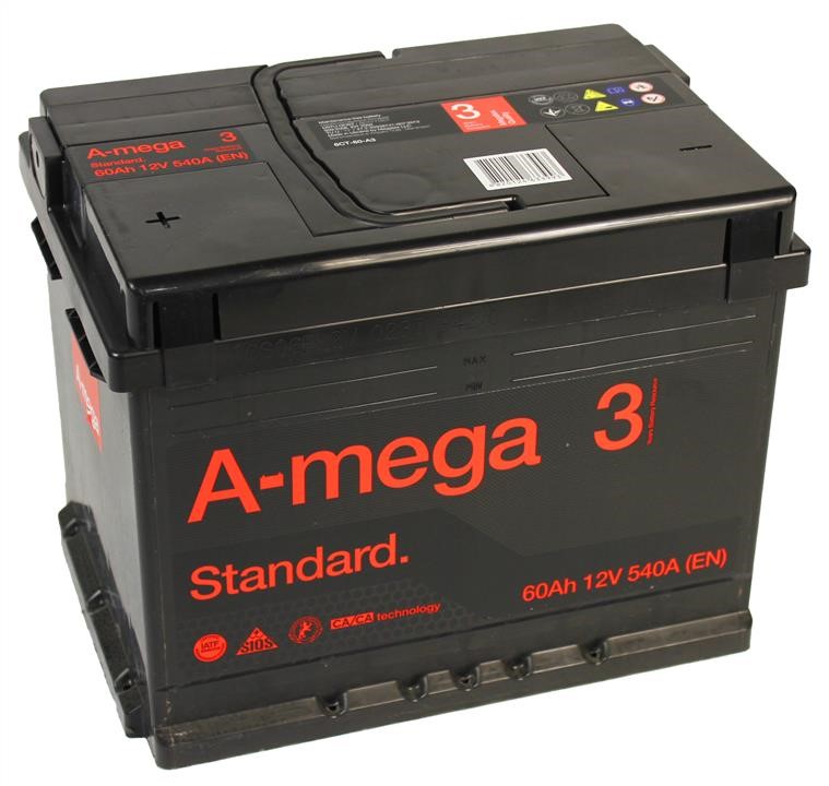 Akumulator A-Mega Standard 12В 60Ач 540A(EN) L+