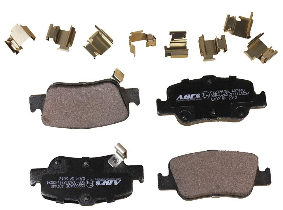 ABE C22036ABE Rear disc brake pads, set C22036ABE: Buy near me in Poland at 2407.PL - Good price!