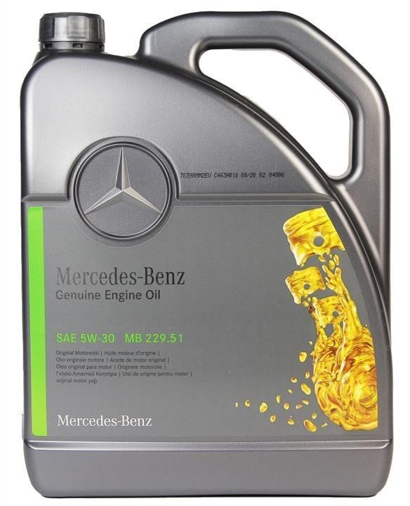 Mercedes A 000 989 69 06 13 ABDE Моторное масло Mercedes Genuine Engine Oil 5W-30, 5л A000989690613ABDE: Отличная цена - Купить в Польше на 2407.PL!