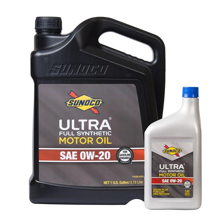 Sunoco 7433-003-001 Engine oil set Sunoco Ultra Full Synthetic 0W-20, SP/GF-6A, 3,78L + 0,946L 7433003001: Buy near me in Poland at 2407.PL - Good price!