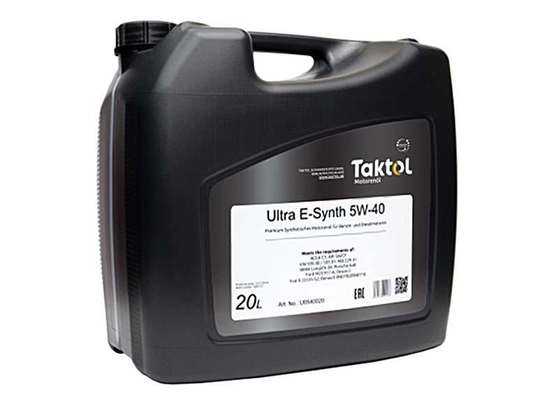 Taktol U0540020 Engine oil Taktol Ultra E-Synth 5W-40, 20L U0540020: Buy near me in Poland at 2407.PL - Good price!